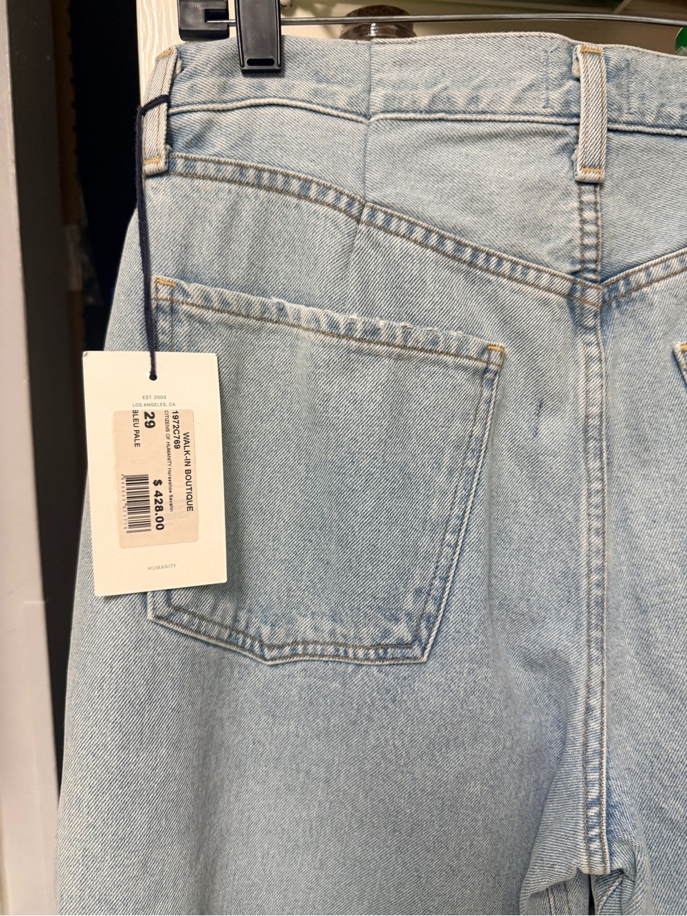 Citizens Of Humanity Barrel Light Blue High-Rise Wide Leg Jeans - Picture 14 of 14